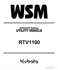 Kubota RTV1100 Werkstatthandbuch heute geliefert - Bild 1 von 4