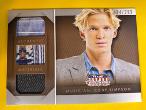 RS19297  2015 Panini Americana Triple Materials #11 Cody Simpson #34/299