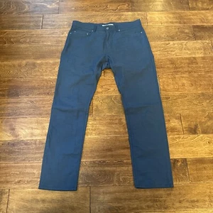Jeans pantaloni di lusso RODD & GUNN taglio dritto blu pietra cotone - 34R x 32 - Foto 1 di 6