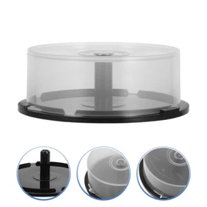 4 pièces boîte à gâteaux vide disque support récipients colonne plastique disque rangement - Photo 1/12