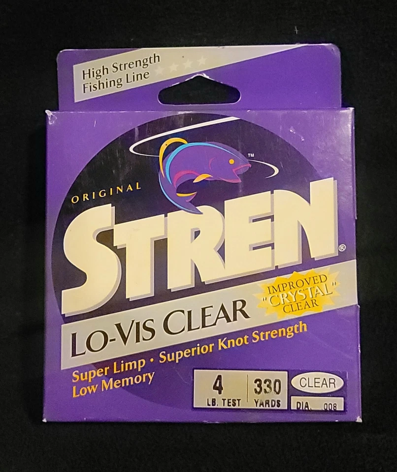 Stren Original 4 lb. Carrete de 330 yardas Lo-Vis Clear Fishing Line - Nuevo en caja Foto 1 de 1