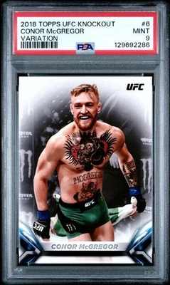 2018 Topps UFC Knockout Image Variation SSP Conor McGregor #6 Horizontal PSA 9 - Image 1 of 2