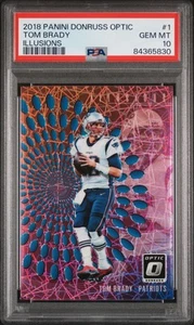 Tom Brady 2018 Panini Donruss Optic Illusions #1 LOW POP Case Hite SSP - PSA 10 - Picture 1 of 2