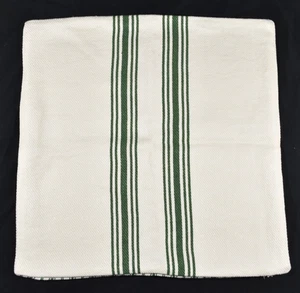 Pottery Barn Culver Reversible Stripe Green Grainsack Pillow Cover 20x20 NWOT - Picture 1 of 9