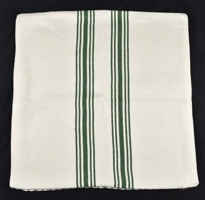 Pottery Barn Culver Reversible Stripe Green Grainsack Pillow Cover 20x20 NWOT - Image 1 of 4