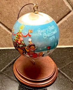 Hallmark 1979 Baby's First Christmas Satin Ball Ornament Unbreakable No Box - Picture 1 of 5