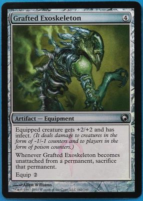 Grafted Exoskeleton FOIL Scars of Mirrodin NM Uncommon CARD (507153) ABUGames - Image 1 of 2