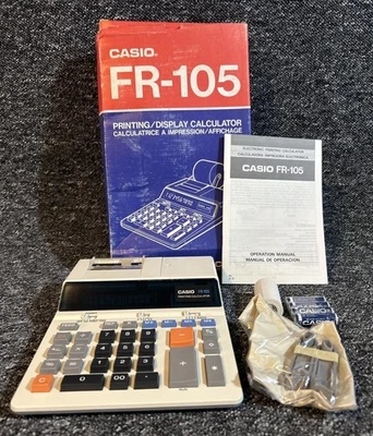 Casio FR-105 Printing / Display Calculator New Old Stock Boxed Vintage Retro - Image 1 of 4