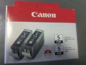Paquete de 2 tanques de cartuchos de tinta negra Canon 5PGBK ~ 2009 - Imagen 1 de 4
