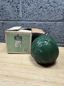 Giant Cabbage Garden Candle Outdoor Vintage Green Summer Prices Unscented - Picture 1 of 17