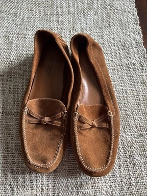 Karen Scott Brown/Tan soft Leather Women's Loafer 8.5M Wendy Bow - Image 1 of 4