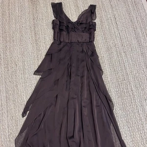 Maxi Vestido Formal Adrianna Papell Para Mujer Talla 8 Marrón Sin Mangas en Niveles - Imagen 1 de 9