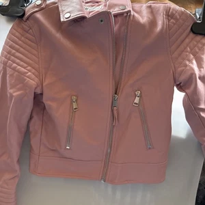 Kunstlederjacke H&M rosa Kinder Größe 10 - Bild 1 von 14