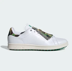 Adidas x BAPE Stan Smith Golf M7 / W8 IG5916 White Green Camo Leather - Picture 1 of 7