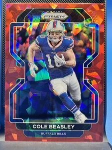 Cole Beasley 2021 Prizm Red Cracked Ice Prizms Parallel Refractor #115 Bills - Picture 1 of 4