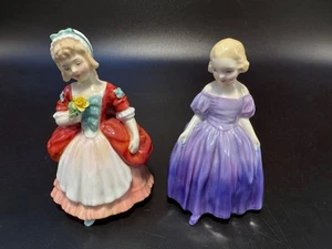 Royal Doulton Marie HN1370 & Valerie HN2107 Figurines Exc Cond Free Shipping - Picture 1 of 3