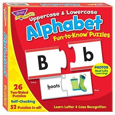 Trend Enterprises Uppercase & Lowercase Alphabet Fun to Know Puzzles T36010 F/S - Image 1 of 3