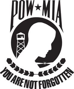 Calcomanía pegatina de vinilo POW MIA ejército marine marina marina USAF - elige tamaño y color - Imagen 1 de 2
