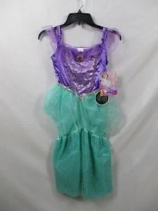 Disfraz Ariel Niñas Mediano 7-8 Sirenita Iluminado Princesa Púrpura Verde Nuevo - Imagen 1 de 10