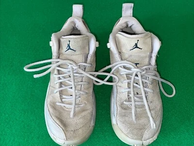 Nike Shoes Size 4Y Air Jordan 12 Low Retro Wolf Grey Sneakers Suede 308305–002 N - Image 1 of 4