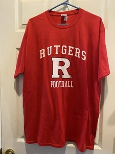 Rutgers Tee Shirt XL Red Football - Picture 1 of 3