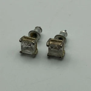 Faux Diamant Strass Ohrringe Vintage Paar älterer Stil hübsch grob - Bild 1 von 12