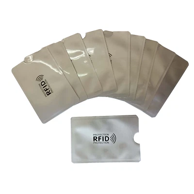 10RFID Blocking Sleeve Credit Card Protector Anti Theft Safety Shield Case Cover - Image 1 of 4