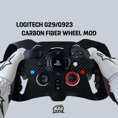 BRGSIMMODS Logitech G29/G923 Carbon Fiber F1 Open Wheel Mod