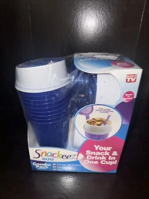 Snackeez Duo All-in-One Snacking Solution 30 Piece Kit Blue -AS SEEN ON TV-New - Image 1 of 4