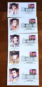 1993 Elvis Presley 29 Cent Stamps First Day Covers Set Of 5 Fleetwood - Picture 1 of 4