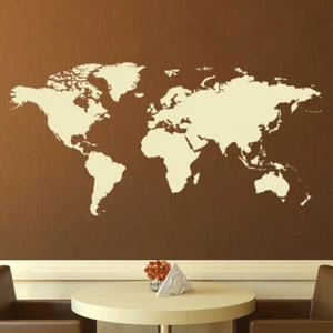 World Map Wall Art Sticker X-Large (AS10009) - Picture 1 of 2