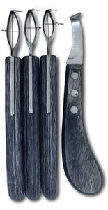Eye Loop Knifes, Steel grade 40/41 Set of 4- Farrier Hoof Knife - Picture 1 of 11