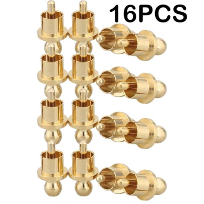 16件装镀金RCA盖插头短路插座唱机连接器保护盖 — 第 1/4 张图片
