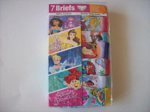 Disney Princess Underwear Underpants 7 Briefs 4 6 8 Girls New - Picture 1 of 2