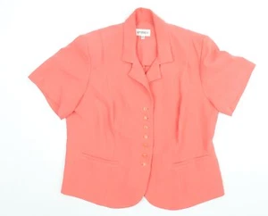 Studio I Womens Pink Jacket Size 18 Button - Vintage - Picture 1 of 10