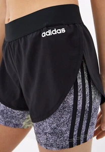NEW Adidas Layered Workout Shorts - Black / Multicolor - Small - Picture 1 of 9