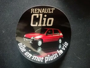 Renault Clio Promo Sticker Autocollant 1997 Rare Originale Genuine - Picture 1 of 2