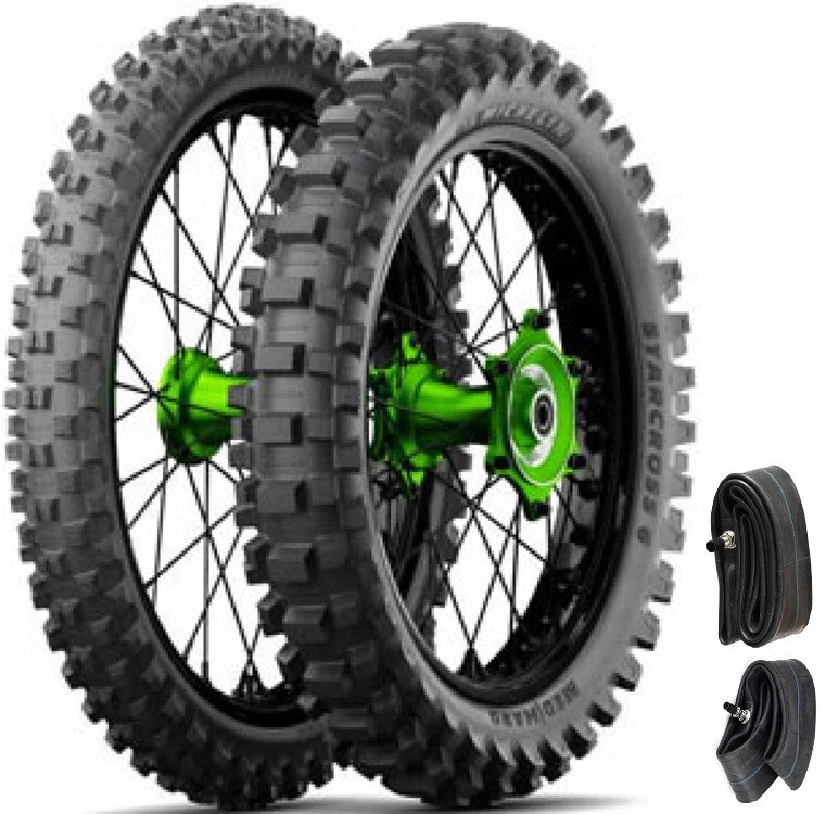 JUEGO DE NEUMÁTICOS TUBOS SUZUKI MICHELIN STARCROSS 6 Meduim/Hard 80/100-21 100/90-19 Foto 1 de 1