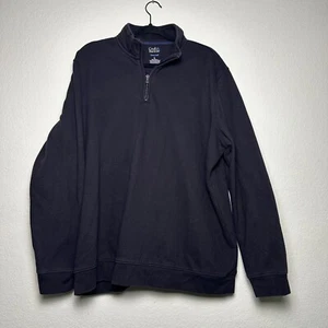 Croft & Barrow 1/4-Reißverschluss Pullover marineblau x Baumwolle Kragen Stehkragen minimal - Bild 1 von 10