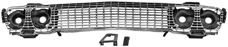 FRONT GRILLE COMPLETE W/ ALL BRACKET & HEADLAMP HOUSING 1963 IMPALA Foto 1 de 1