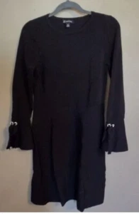 INC schwarzes Strick-Midikleid Petite Medium Strass-Akzente - Bild 1 von 3