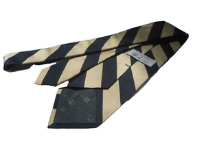 Robert Talbott handgefertigt für Muse’s Atlanta Gold & Nvy gestreifte Seidenkrawatte 56 x 3,25 - Bild 1 von 8