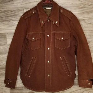 Rare Vintage 70'S AMF Harley Davidson Wool Western Motorcycle Jacket Size Medium - Picture 1 of 22