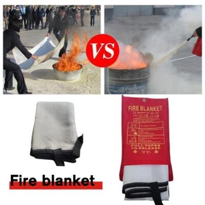 Large Quick Release Kitchen Waffle Blanket Fire Blanket Office Home 1m U1O8 - Picture 1 of 13