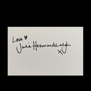 JULIE HESMONDHALGH HAYLEY CROPPER CORONATION STREET HAND SIGNED** A7 White Card