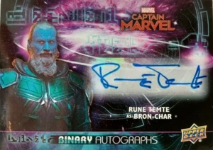 2020 Marvel Avengers Endgame & Captain Marvel  Binary Autograph Card Rune Temte - Picture 1 of 2