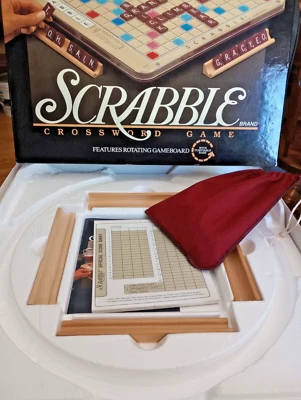 Vintage 1989 Deluxe Scrabble Rotating Base Board Game/ Complete / Nice Condition - Image 1 of 4