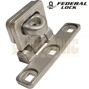Federal FD701 Heavy Duty T-Shape Stainless Steel Van Shed Garage Hasp And Staple - Imagen 1 de 9