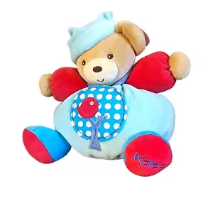 Vintage Kaloo Medium Chubby Bear Tree Bird Stuffed Animal Rattle Plush Baby NEW - Picture 1 of 5