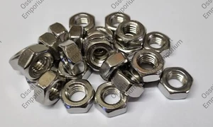 HEX FULL NUT HEXAGON NUTS DIN 934 A2 STAINLESS STEEL VARIOUS SIZES M2-M36 - Picture 1 of 3